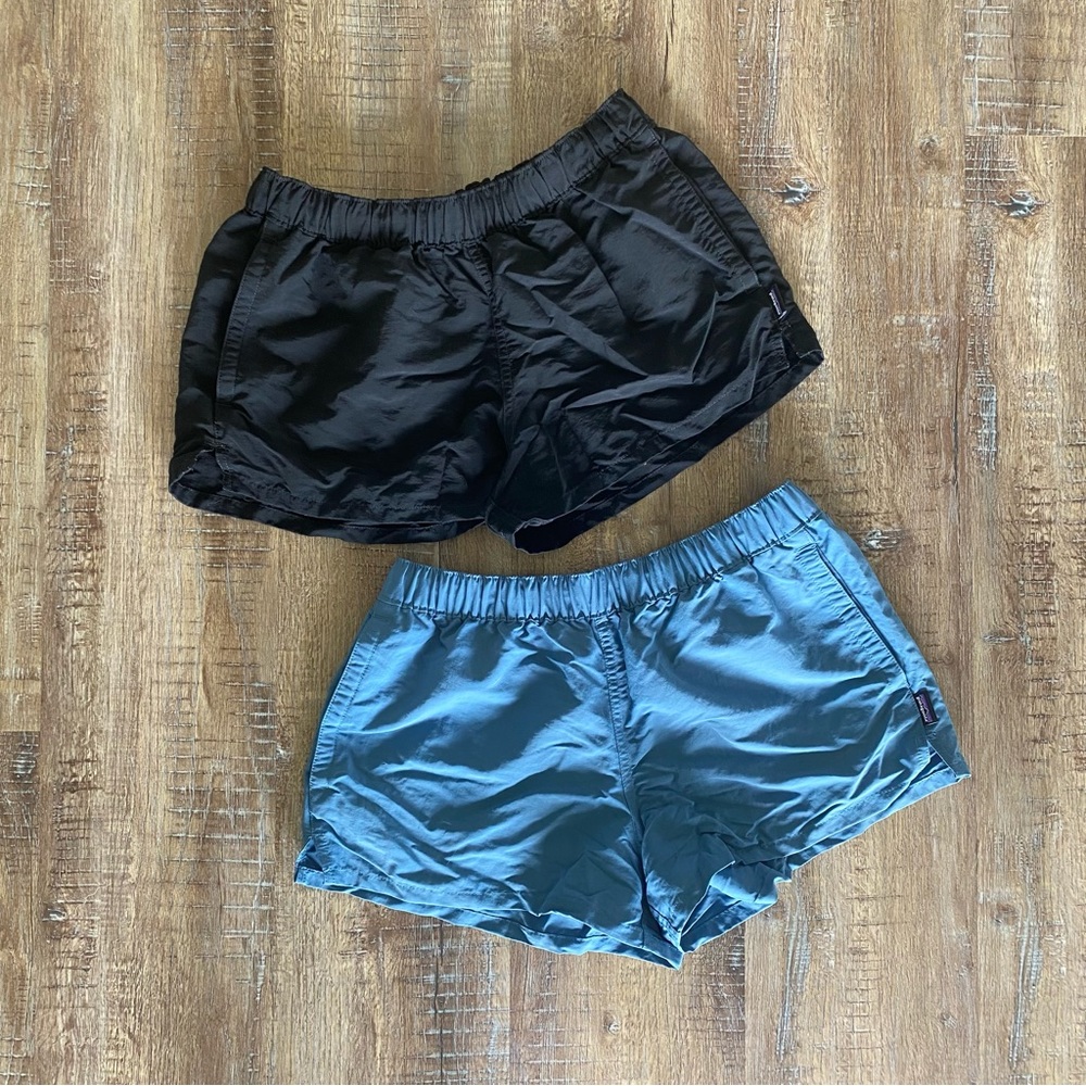 🦋SET of 2🦋 Black Women Patagonia Barely Baggies Shorts